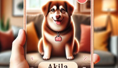 Cartão virtual de cão fofo Akila.