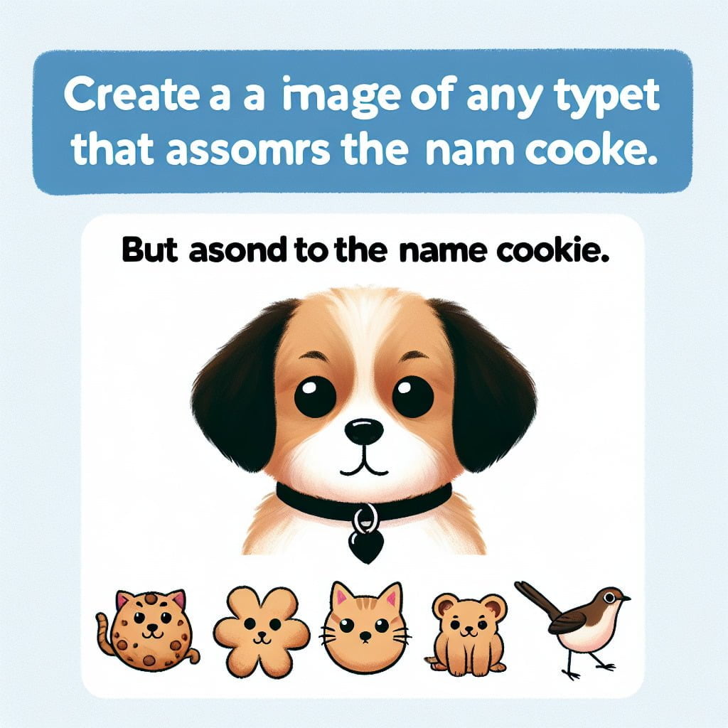 Cachorro desenho e biscoitos em forma de animais.