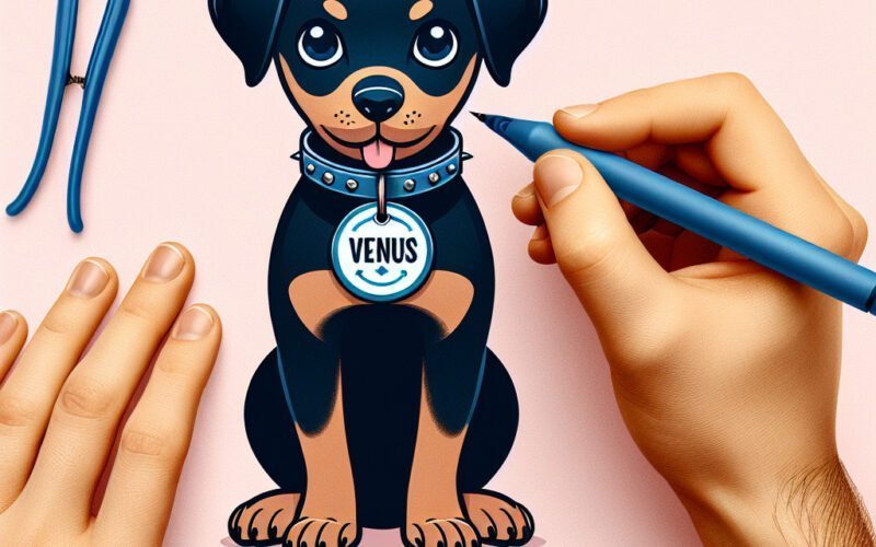 Ilustração de cachorro desenhado com caneta.