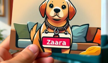 Cão desenho animado cartão personalizado "Zaara".